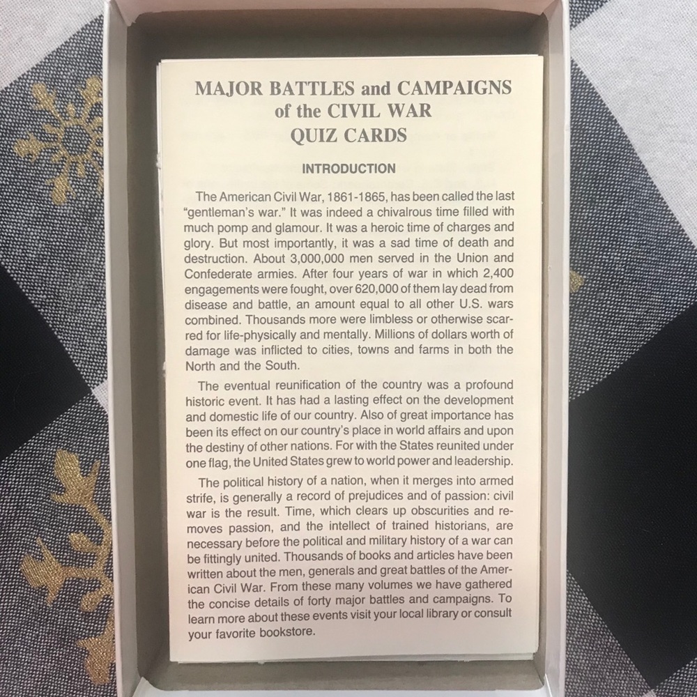 Vintage Civil War quiz cards - Picture 3 of 5
